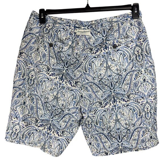Tommy Bahama Linen Shorts Mens 35 Reversible Plaid & Paisley Floral Multicolor - Picture 4 of 14